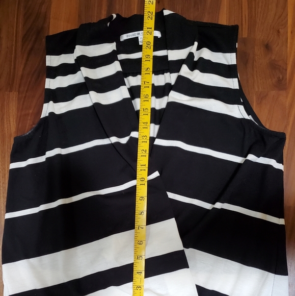 Never worn! Collective Concepts black and white striped top. Size XL. - Picture 3 of 4